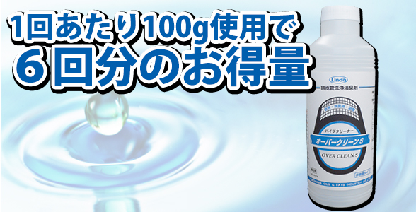 1回あたり100g使用で6回分のお得量